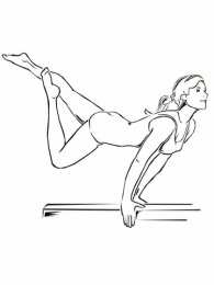 Гимнасты Раскраски с гимнастами. Виды спорта. Гимнастика