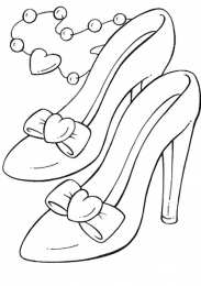 Туфли Раскраски с туфлями. Женская обувь