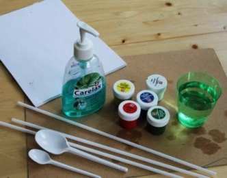 Рисуем мыльными пузырями Рисунки гуашью мыльными пузырями