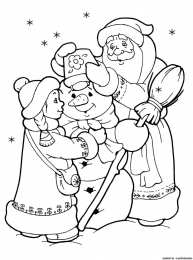 Новый год Раскраски с дедом морозом