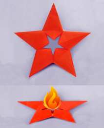 9 мая Поделка красная звезда из бумаги на 9 мая.