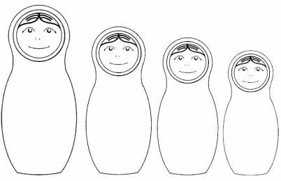 Матрешки Русское народное творчество в раскрасках. Матрешки