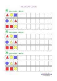 Развиваем внимание Задания где нужно продолжить цветовой ряд по образцу