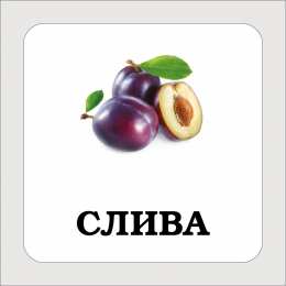 Фрукты Карточки с подписными фруктами. Скачать бесплатно.