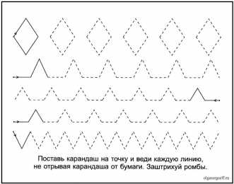 Подготовка руки к письму Штриховки для подготовки руки к письму. Нарисуй линии по образцу.