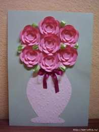 Поделки на 8 марта Поделки на 8 марта из цветной бумаги и пластелина