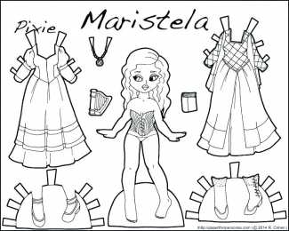 Куклы для вырезания Куклы и их бумажные платья. Вырежи платье и одень куклу