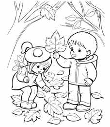 Осень Осенние раскраски. Времена года