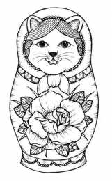 Матрешки Русское народное творчество в раскрасках. Матрешки