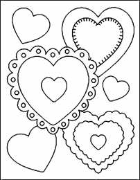 Контуры сердца. Сердечки Контуры сердец и валентинок для вырезания, поделок и аппликаций