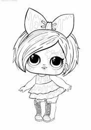 Куклы LOL 5 серия Красивые раскраски для девочки с куклой лол  Splatters, раскраски лол
