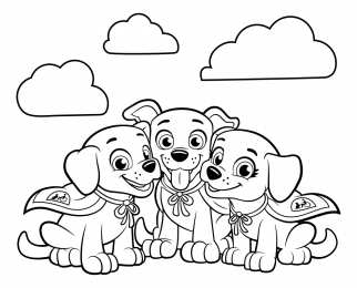 Щенки Раскраски щенки для девочек