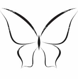 Контуры бабочки Контуры, трафареты, шаблоны бабочек для вырезания аппликаций  и поделок