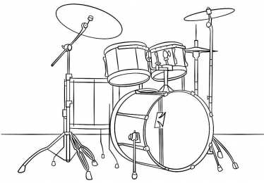 Барабан Барабан и барабанная установка на раскрасках