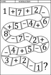 Сложение и вычитание Задания на сложение и вычитание от 1 до 10