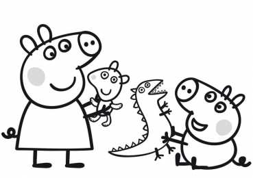 Свинка Пеппа Раскраски со свинкой Пеппой.
