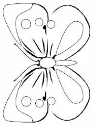 Контуры бабочки Контуры, трафареты, шаблоны бабочек для вырезания аппликаций  и поделок