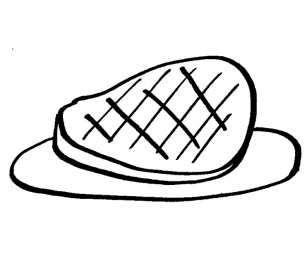 Мясо куски мяса для раскрашивания