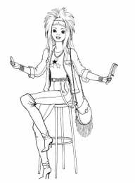 Для девочек Раскраски с модными девчонками в красивых платьях 