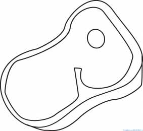 Мясо куски мяса для раскрашивания