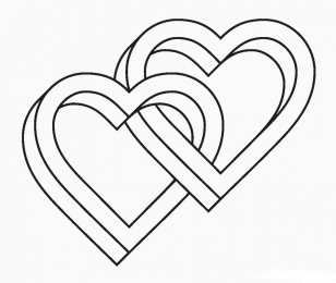 Контуры сердца. Сердечки Контуры сердец и валентинок для вырезания, поделок и аппликаций