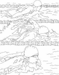 Плавание Раскраски Спортивное плавание