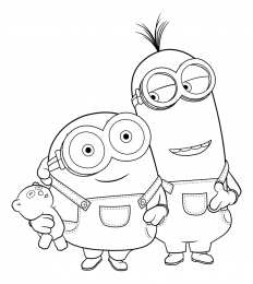 Гадкий я Раскраски из мультфильмов Гадкий я 1 2 3 с миньонами