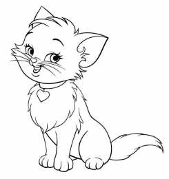 Кошка Коты. Раскраски с грациозными домашними животными 