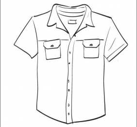 Рубашка Одежда. Рубашка для вырезания и раскрашивания 
