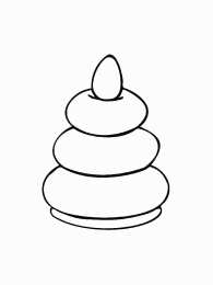 Пирамидка Детская пирамидка. Раскраска для ребенка