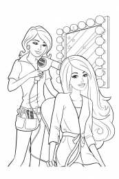 Барби Барби модница в салоне делает прическу