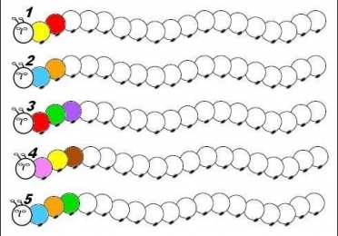 Развиваем внимание Задания где нужно продолжить цветовой ряд по образцу