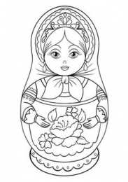 Матрешки Русское народное творчество в раскрасках. Матрешки