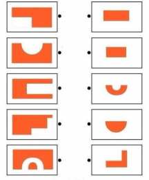 Что к чему подходит Собери фигуру из двух половинок. Задания на логику.