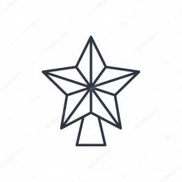 Контур звезды Контуры шаблоны звезды для вырезания аппликации или поделок