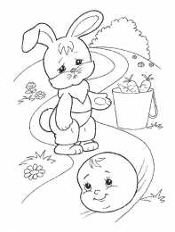 Колобок Раскраска колобок для детей распечатать в хорошем качестве 