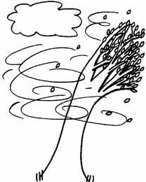 Ветер Раскраски для изучения окружающего мира на тему явления природы. Ветер