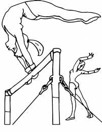 Гимнасты Раскраски с гимнастами. Виды спорта. Гимнастика