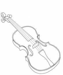 Скрипка Скрипка для детей. Раскраски музыкальных инструментов по категориям