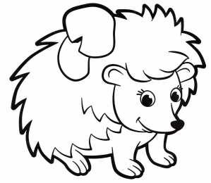 Ёж Раскраски с ежами у которых на спине яблоки грибы и листья