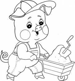 Три поросенка Раскраски с поросятами и волком. Три поросенка скачать бесплатно онлайн