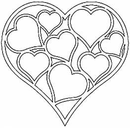 Контуры сердца. Сердечки Контуры сердец и валентинок для вырезания, поделок и аппликаций