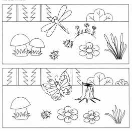 Найти отличия Рисунки с заданиями на внимательность