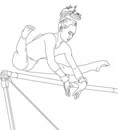 Гимнасты Раскраски с гимнастами. Виды спорта. Гимнастика