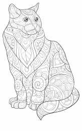 Раскраски для девочек 11 лет Раскраски кошка