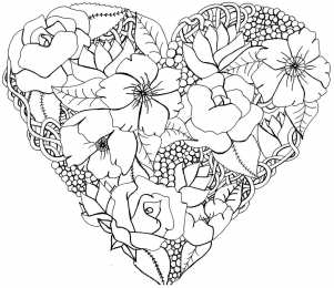 Сердечки Сердце с цветами