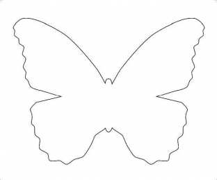 Контуры бабочки Контуры, трафареты, шаблоны бабочек для вырезания аппликаций  и поделок