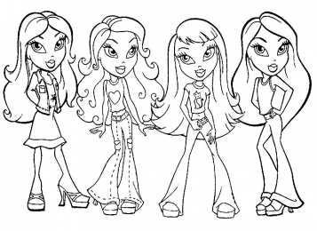 Для девочек Раскраски с куклами для девочек