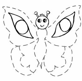 Контуры бабочки Контуры, трафареты, шаблоны бабочек для вырезания аппликаций  и поделок