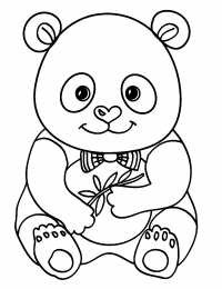 Панда Раскраски с пандами. на некоторых картинках панда ест бамбук